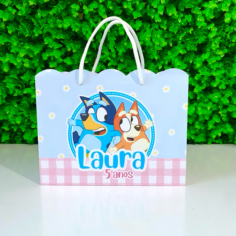 10- 30 Sacolinhas Surpresa Lembrancinha Personalizada Bluey PEGUE E MONTE