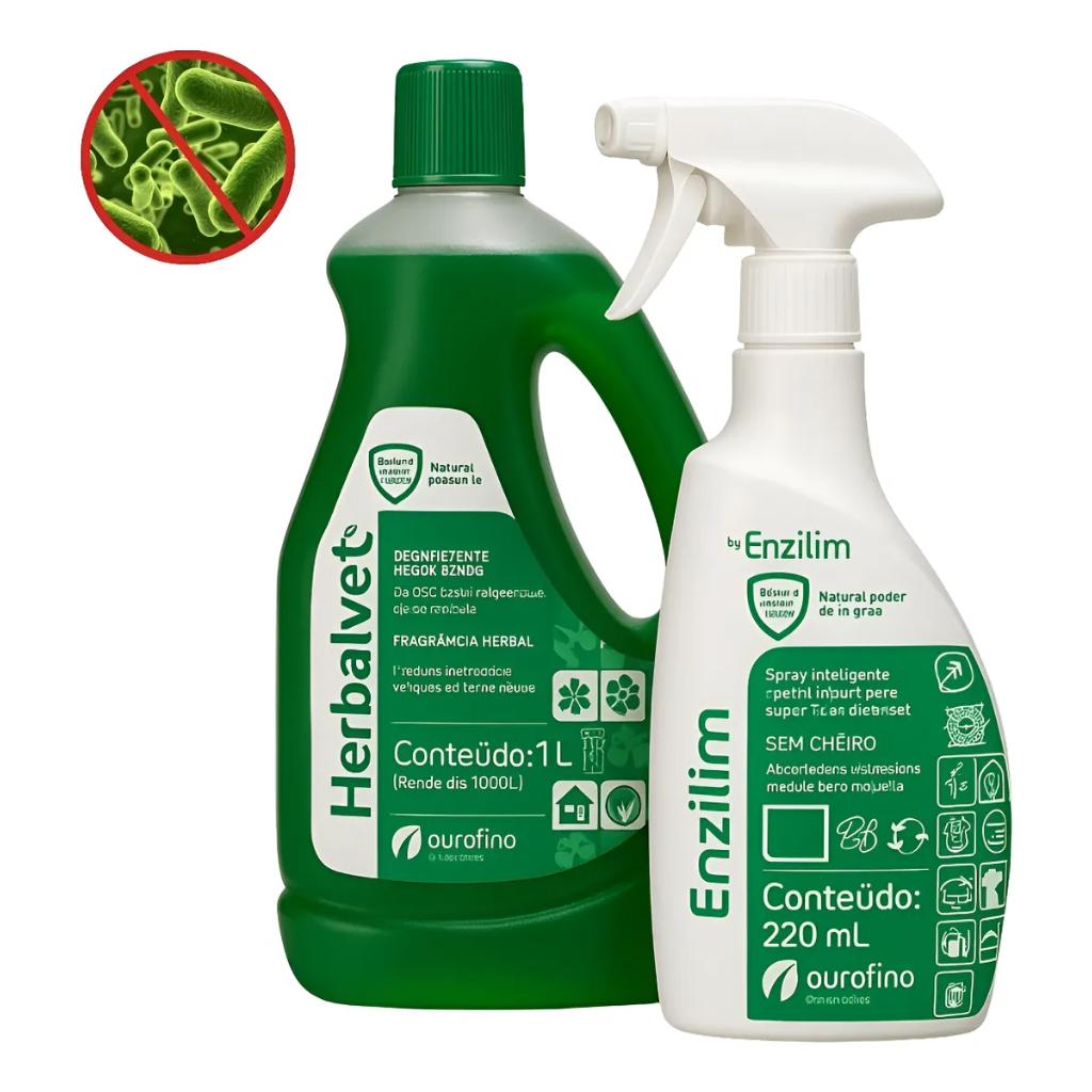 Herbalvet Desinfetante 1litro Bactericida Viricida + Enziclin em Oferta na Shopee