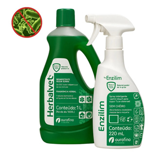 Herbalvet Desinfetante 1litro Bactericida Viricida + Enziclin em Oferta na Shopee
