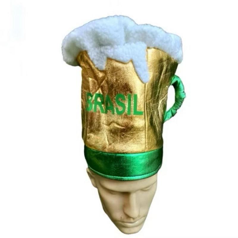 CARTOLA CHOPP BRASIL | FANTASIA | COSPLAY | COPA DO MUNDO | SELEÇÃO BRASILEIRA | BANDEIRA | FUTEBOL | BOLA | JOGO | FEST
