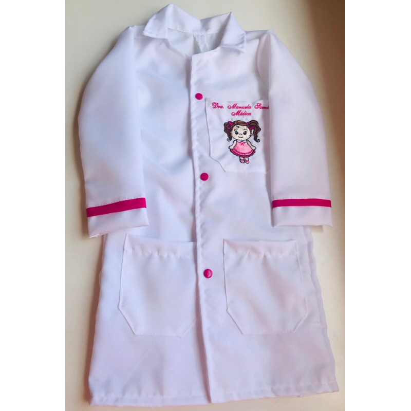 Jaleco Infantil Fantasia Bordado