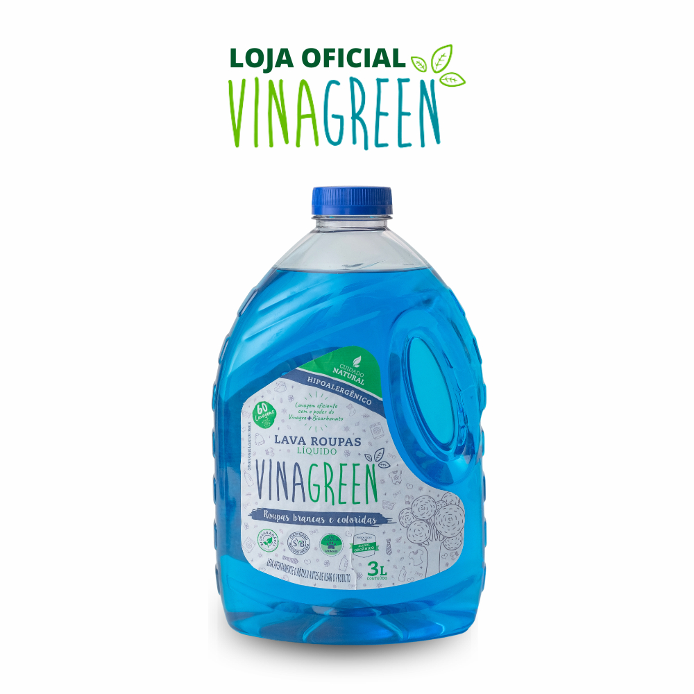 Vinagreen Lava Roupas Brancas e Coloridas 3 Litros em Oferta na Shopee