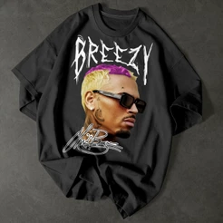 Camiseta Rapper Chris Brown Face Breezy streetwear