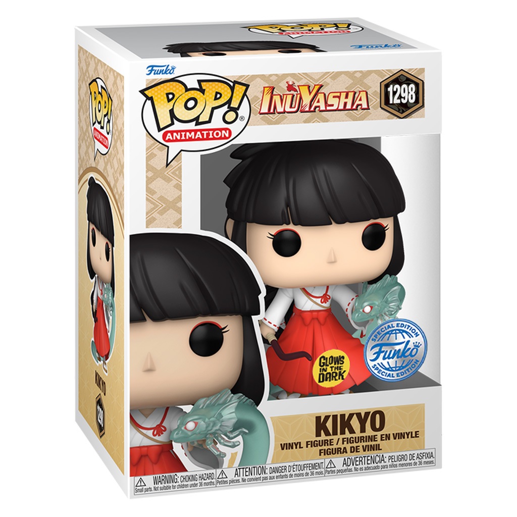 FUNKO POP ANIMATION INUYASHA EXCLUSIVE - KIKYO 1298 (GLOWS IN THE DARK) NOVO ORIGINAL — imagem 2 de 2