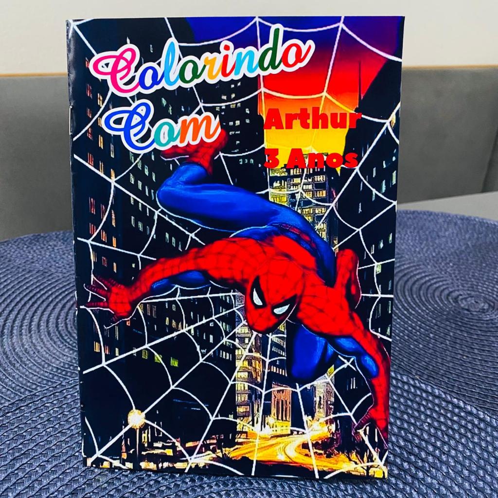 Livro de colorir lembrancinha Homem Aranha personalizada "LOGO APÓs A COMPRA, ENVIE NOME E IDADE DA CRIANÇA "