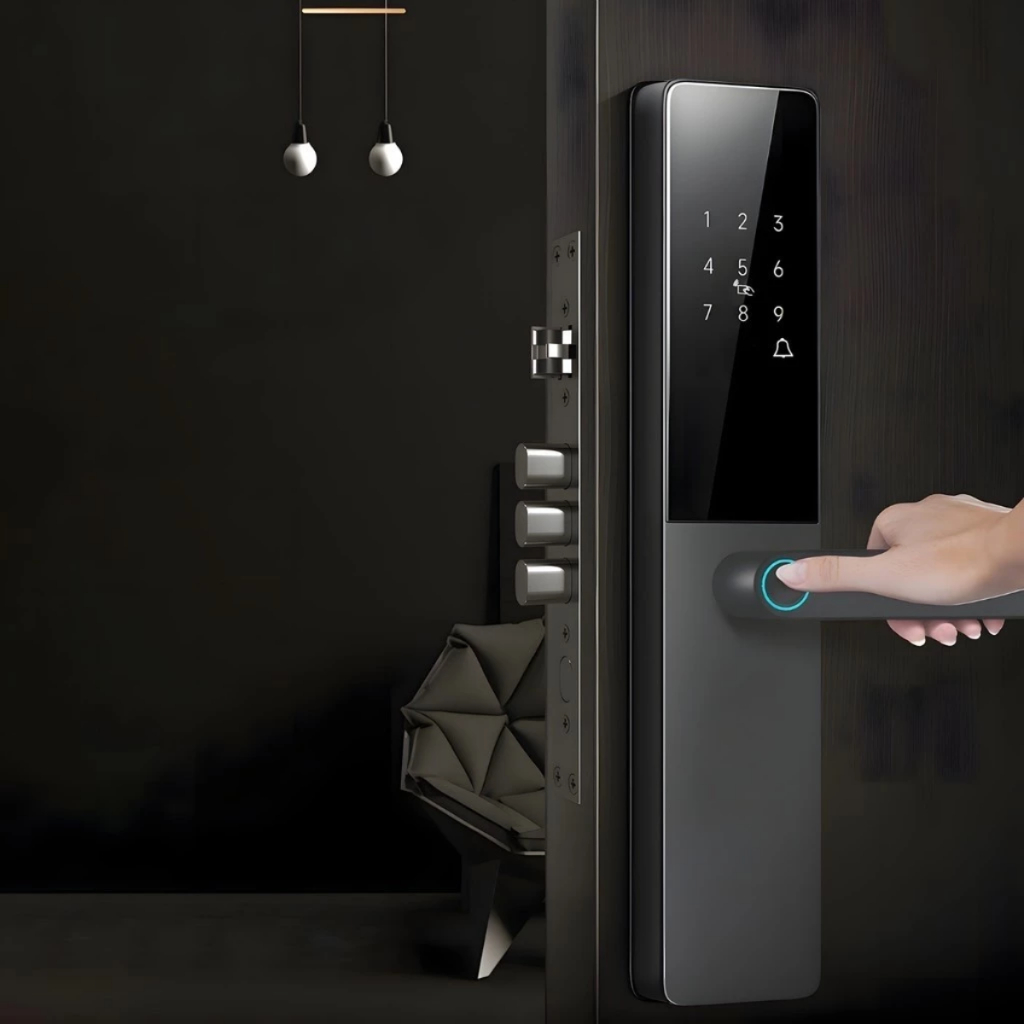 Fechadura Digital Inteligente Biométrica Eletrônica Touch Biometria Cartão Acesso Inteligente