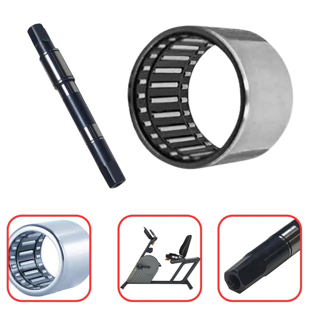 Kit 1 Eixo Horizontal  e 1 Rolamento Agulha Hfl2026 Compatível Para Bike Lxr/Rtt/ Lx4