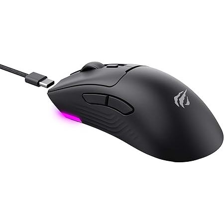 Mouse Gamer Havit MS966SE RGB Sem Fio 2.4GHz Bluetooth 7 Botões 10000 DPI