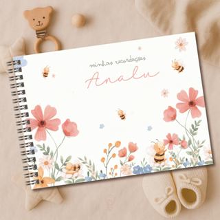 Livro do Bebê Personalizado | MENINA | Vários Temas | Diário do Bebê | Memórias do Bebê em Oferta na Shopee