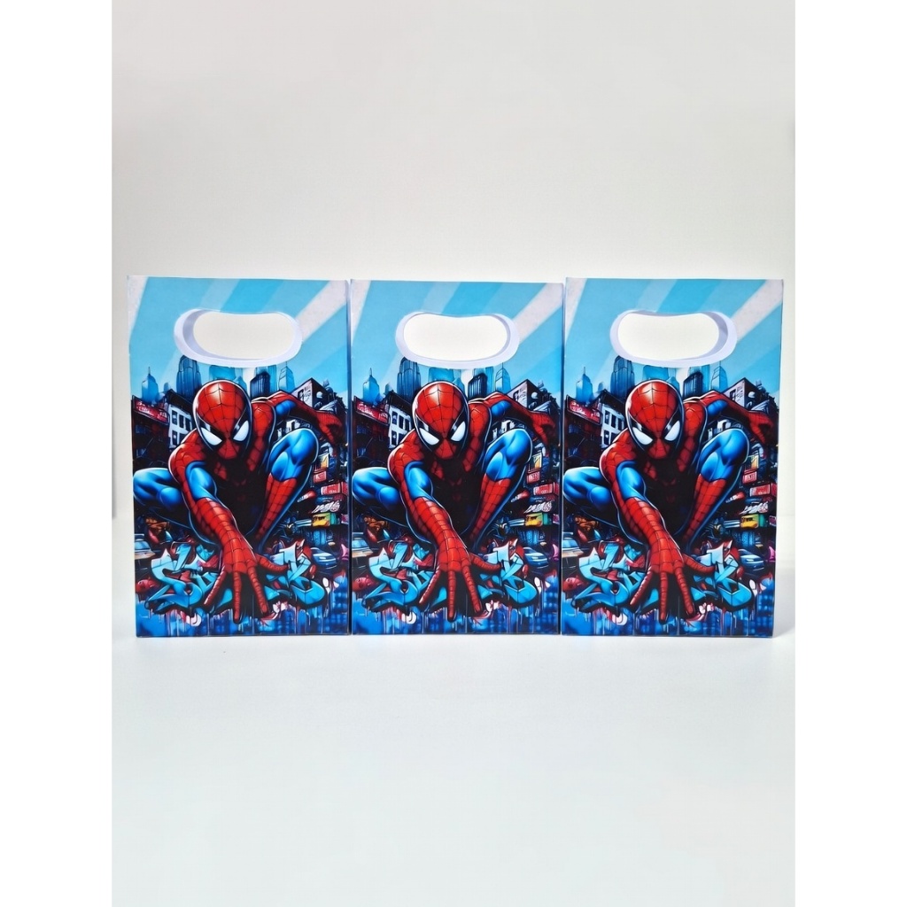 Sacolinha boca de palhaço Tema Homem Aranha - Lembrancinha Personalizada Aniversário Mesversário