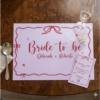 ENVIO RÁPIDO Jogo Americano Descartável Personalizado BRIDE TO BE | TODOS OS TEMAS em Oferta na Shopee