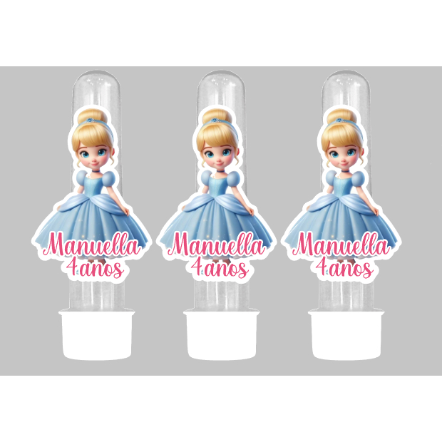 ENVIO RÁPIDO Tags Apliques Para Tubetes | Lembrancinhas | Aniversário | Personalizados | Cinderela Baby | Cinderela Cute