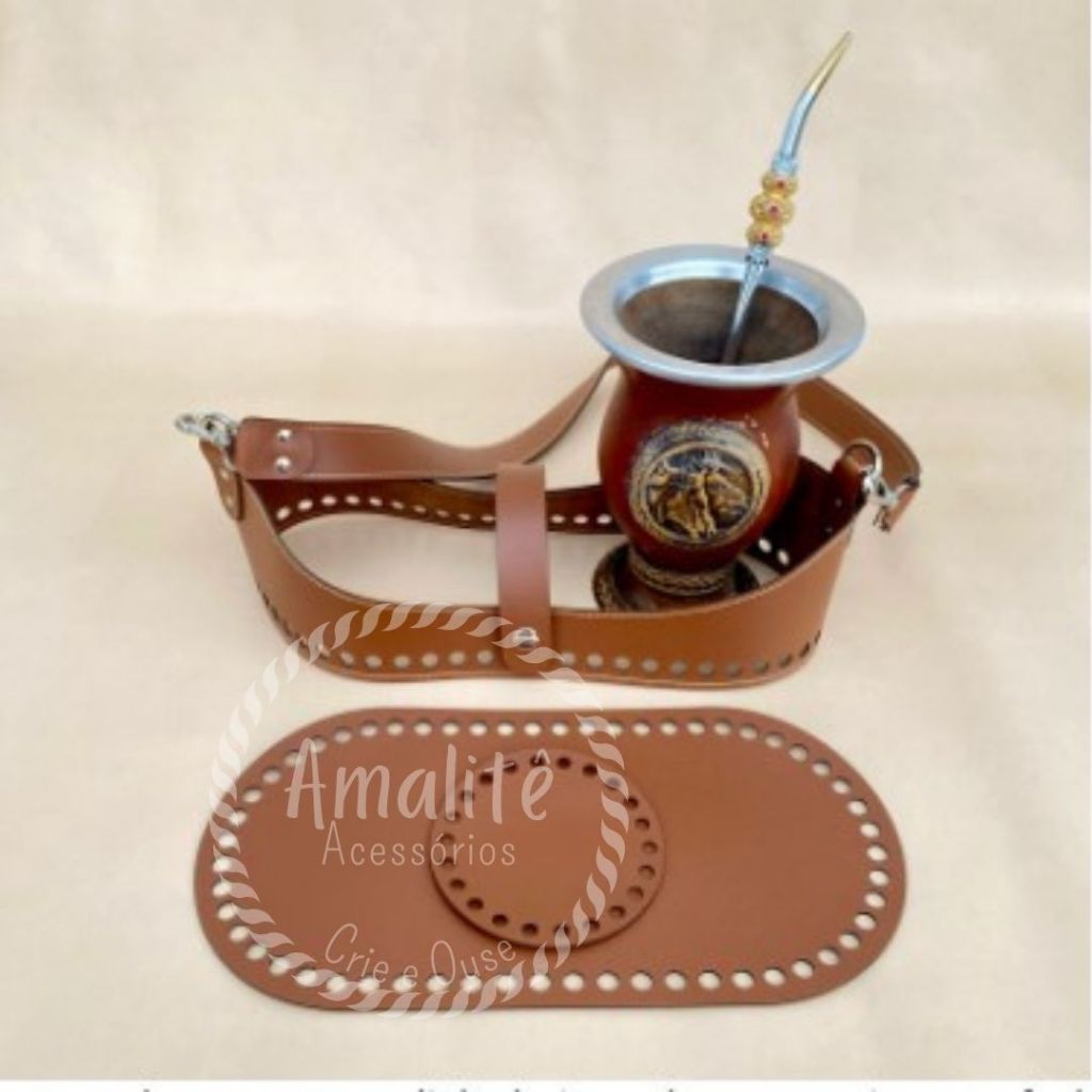 Acessório para bolsa mateira de crochê (kit mate chimarrão)