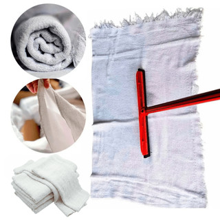Pano de Chão Branco em Forma de Saco - Kit Duplo Grande, 100% Algodão, Ideal para Limpeza