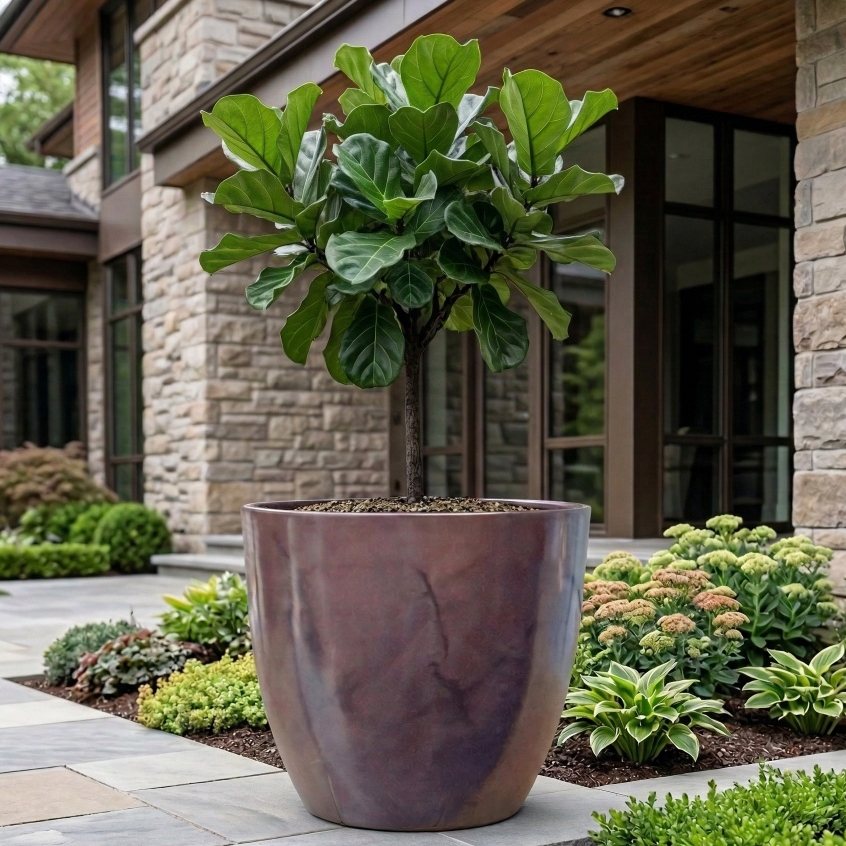 Vaso De Planta Feito De Polietileno Para Casa , Escritório , Jardim e Varandas Moderno Luxo || 42 x 49 || Bojo Liso 3 || em Oferta na Shopee