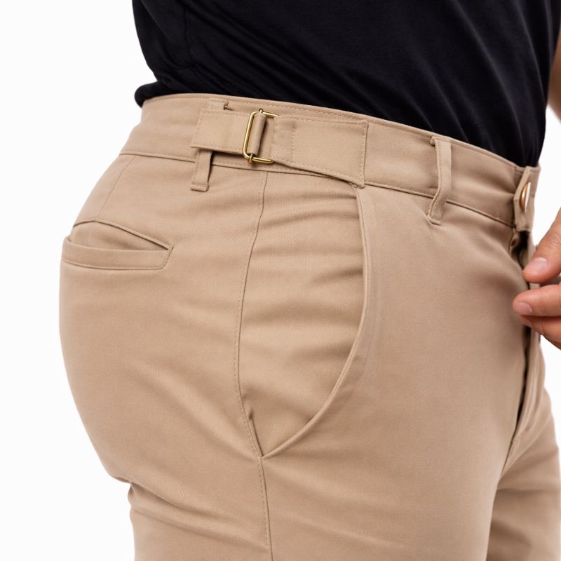 CALÇA ALFAIATARIA MASCULINA COM AJUSTE LATERAL