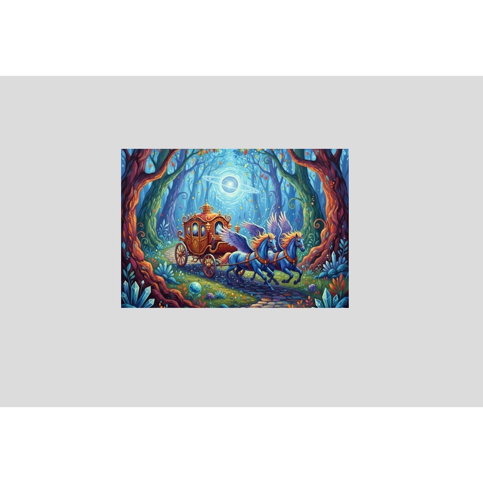 Quadro Carruagem Rainha Princesa Campo Camponesa Campones