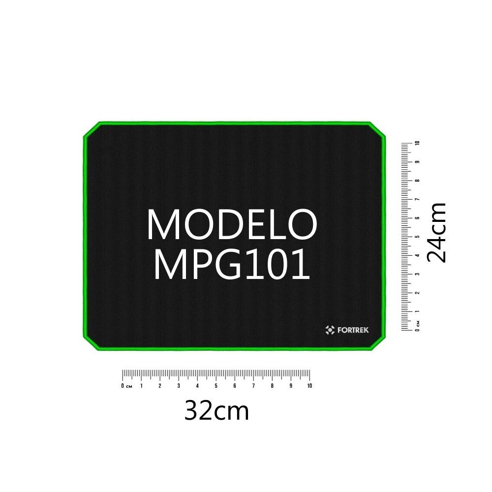 Mouse Pad Gamer (32x24cm) SPEED MPG101 Verde FORTREK / MousePed Full Grip / MousePad Com Costura