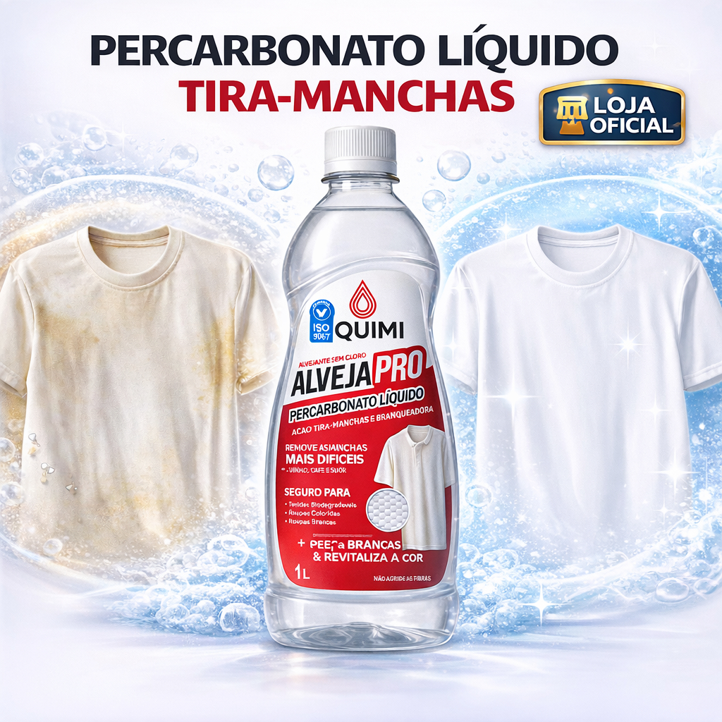 Percarbonato de Sódio Liquido - Alvejante Remove Manchas Difíceis Sem Cloro em Oferta na Shopee