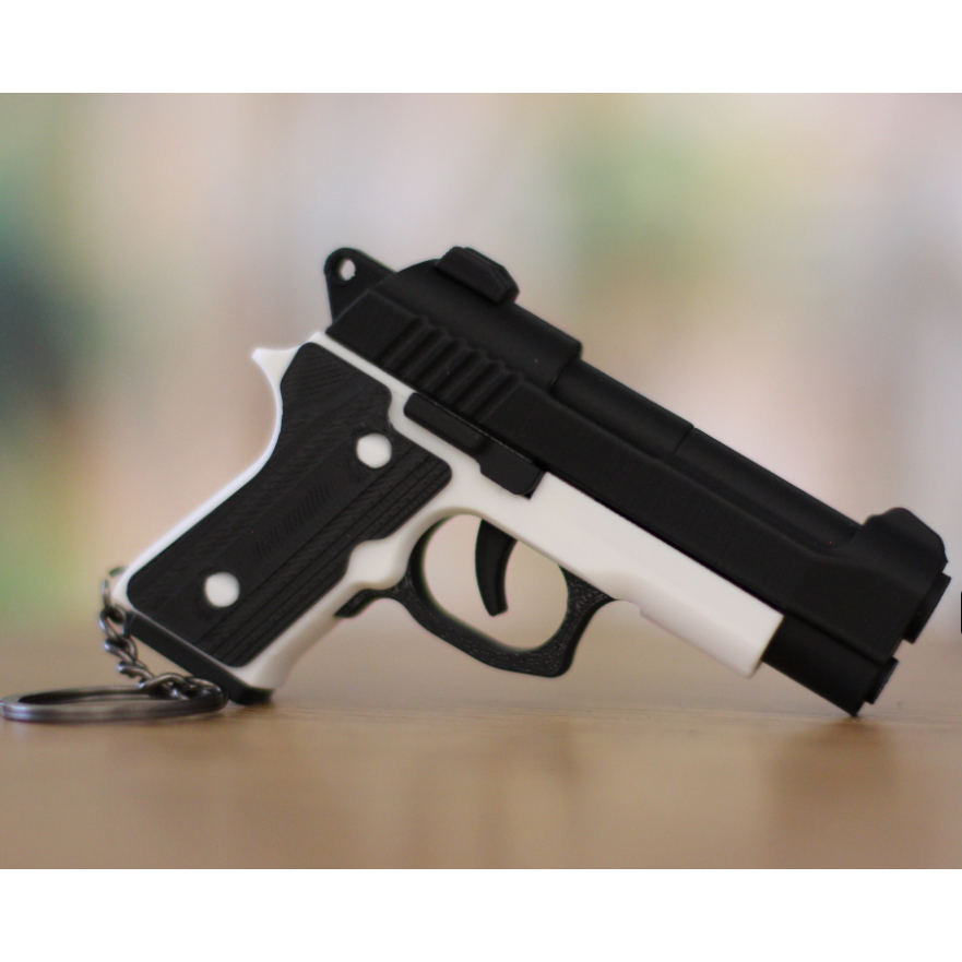 Chaveiro  M9 mini - Arma decorativo Ação deslizante Glock