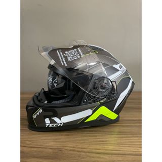 Capacete Moto Original Race Tech Volt Track Titânium Preto Fosco Fechado Com Óculos Interno UV em Oferta na Shopee