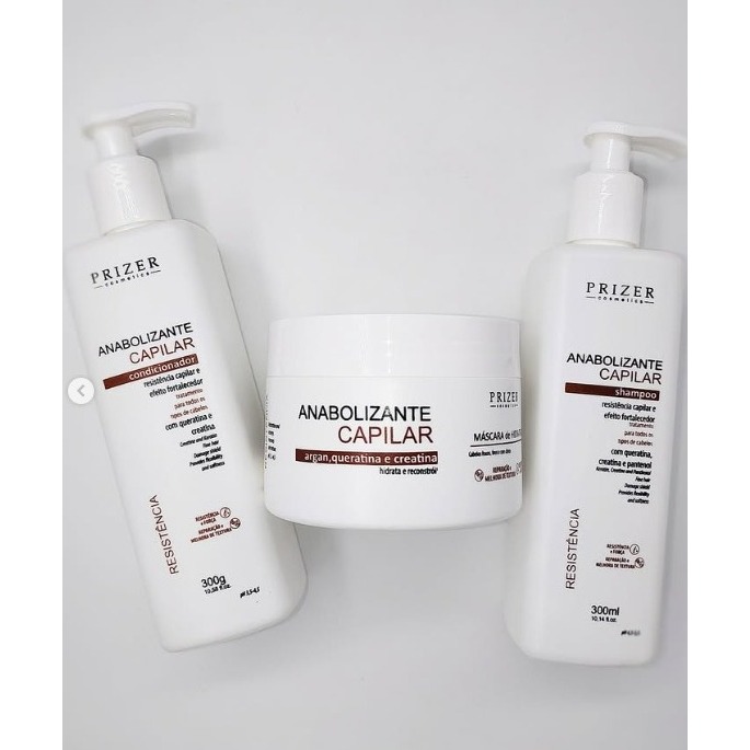 Anabolizante Capilar Kit Queratina Creatina Fortalecedor Prizer