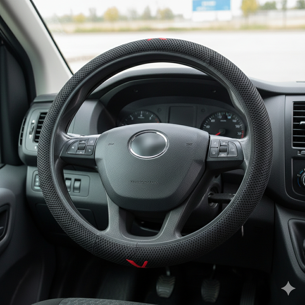 Capa de Volante Automotivo Compatível com Mercedes 608 Caminhão Linha Pesada Esportivo Typer Macio