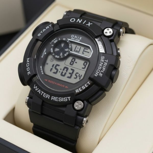 Relógio Digital Masculino Resistente à Água 5 ATM Cronômetro Alarme Militar Tático Promoção Garantia 12 Meses em Oferta na Shopee