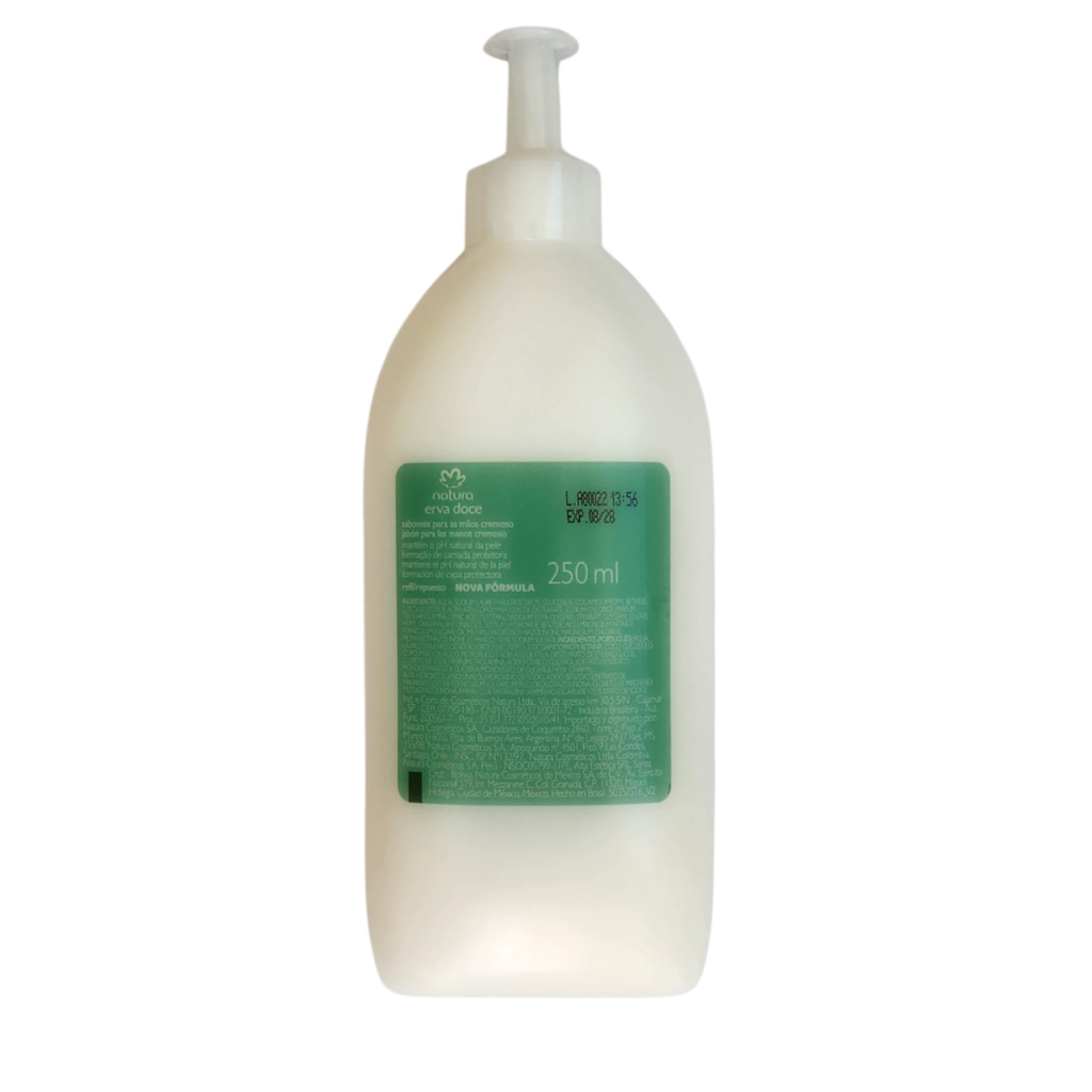 Natura Refil Sabonete Cremoso para as Mãos Erva Doce 250 ml
