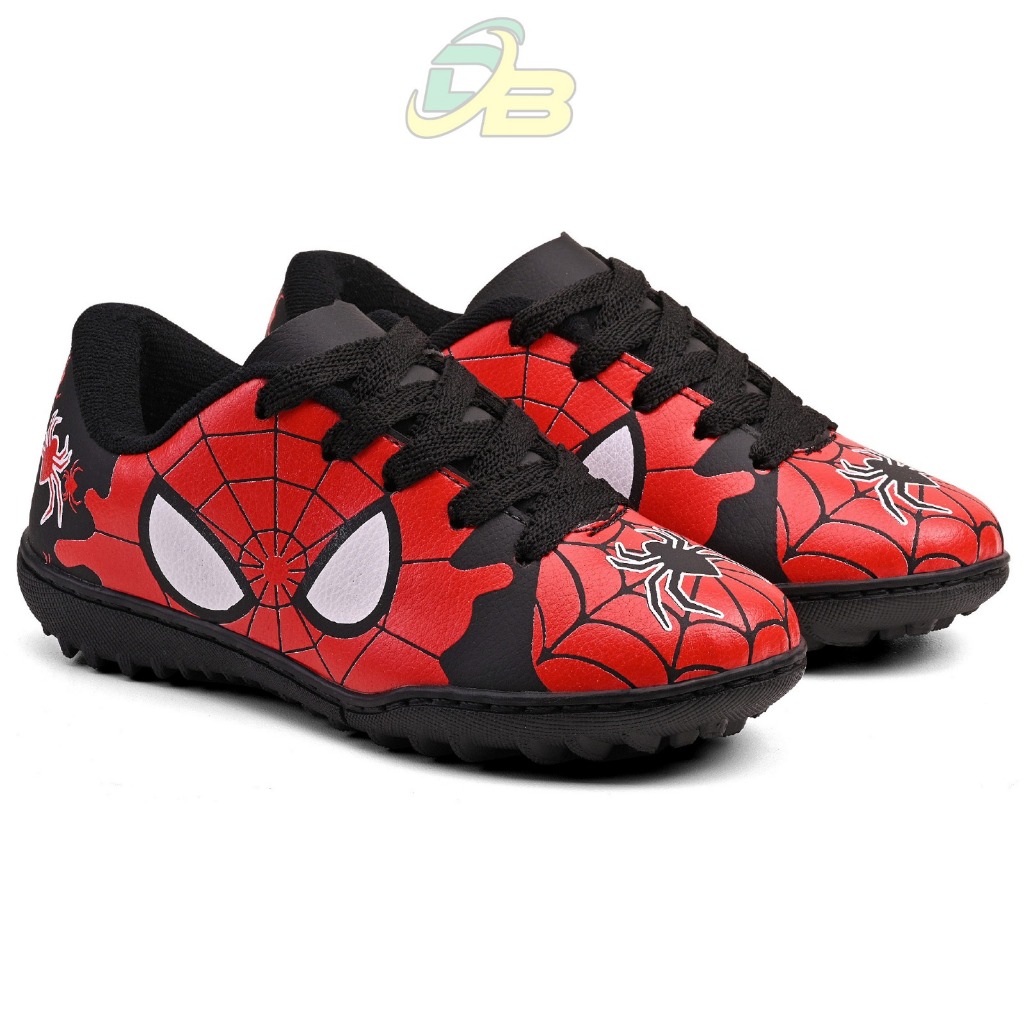 Chuteira Tênis Futsal e Society Infantil Costurada 26 ao 33 Escolar Salão Menino Masculino  aranha  batma