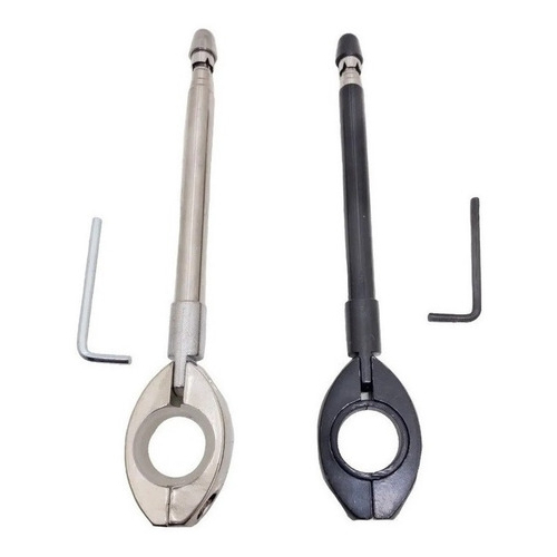 KIT 2 Antenas de Moto Corta Linha de Pipa Retrátil 7 Estágios Anti Cerol Guidão ( Preto ou prata )