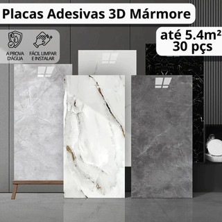Kit 10/20/30 Pcs Placas Adesivas Marmore Parede Autocolante 3D Porcelanato 30x60 Cobre 1.…