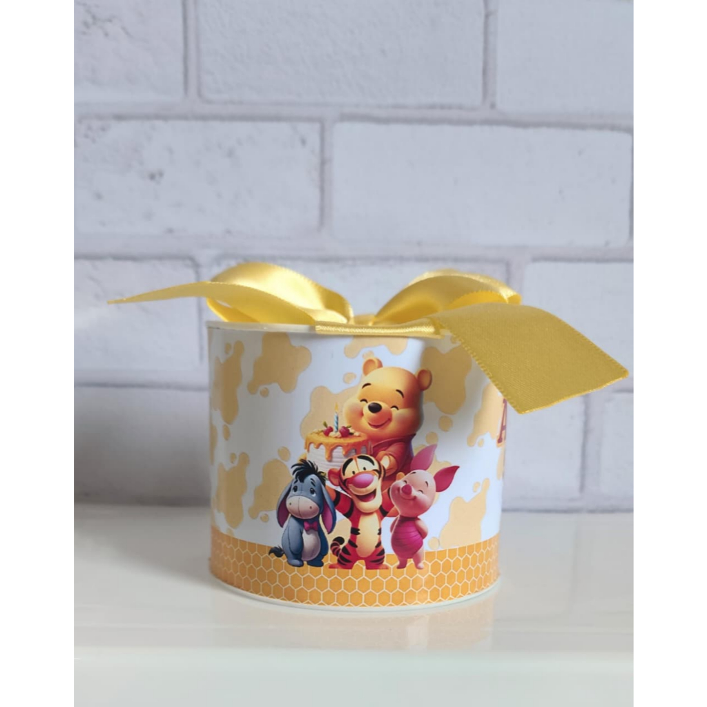 Kit Tubolatas personalizadas 5x6 - Lembrancinha de Aniversário Ursinho Pooh / Diversos temas, Maternidade, Chá de bebê, 
