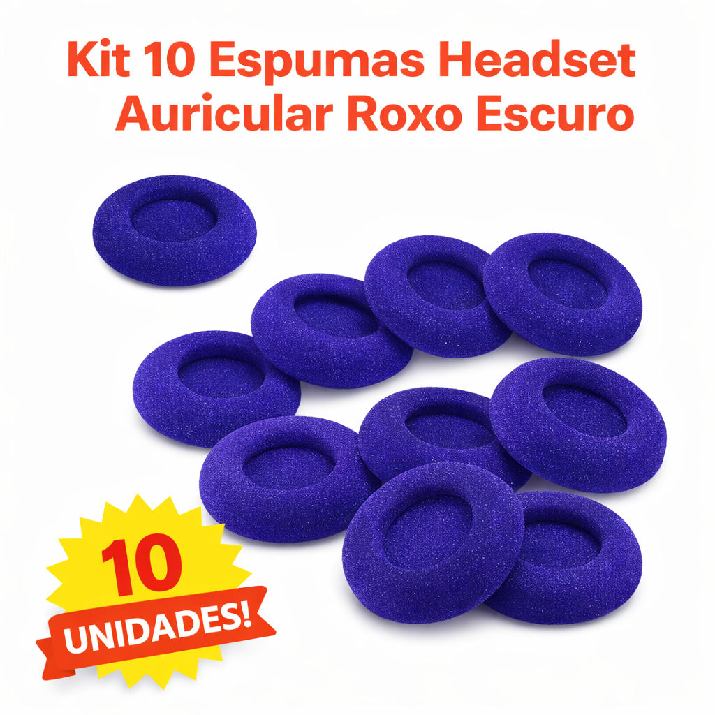 Kit 10 Espumas Headset Fone Ouvido Intelbras HSB50 premium
