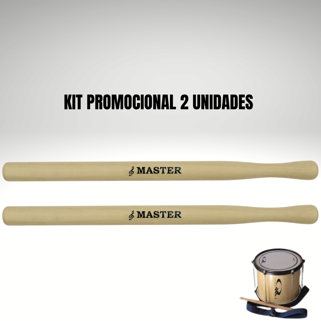 Baqueta Para Surdo MT18 - KIT PROMOCIONAL 2 UNIDADES