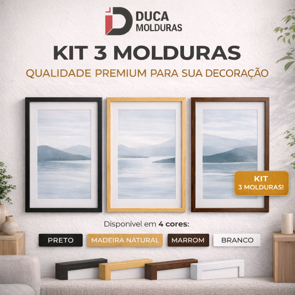 Kit 3 Molduras 40x60 Acetato Certificado Diploma Fotografia Poster Foto Oferta Premium Promoção