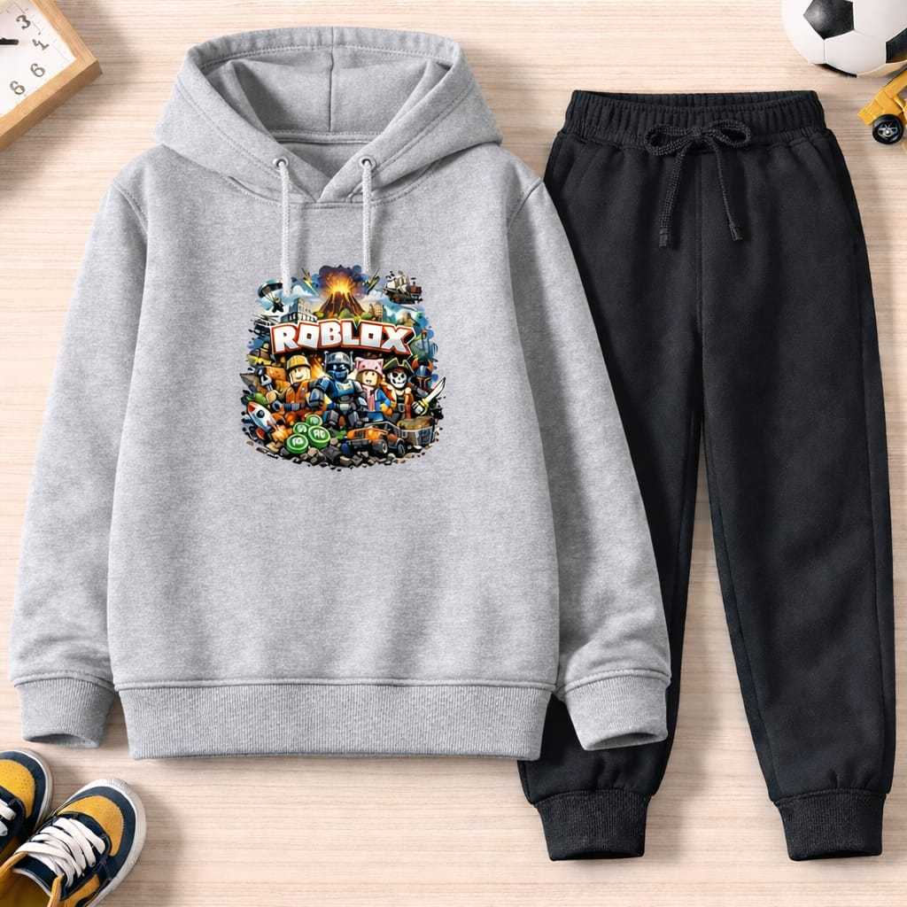 Moletom Infantil Blusa Conjunto Menino Canguru Roblox