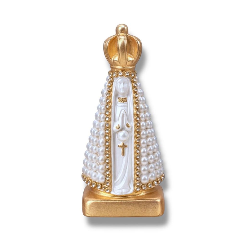 Imagem Perola Nossa Senhora Aparecida  Branca 10cm
