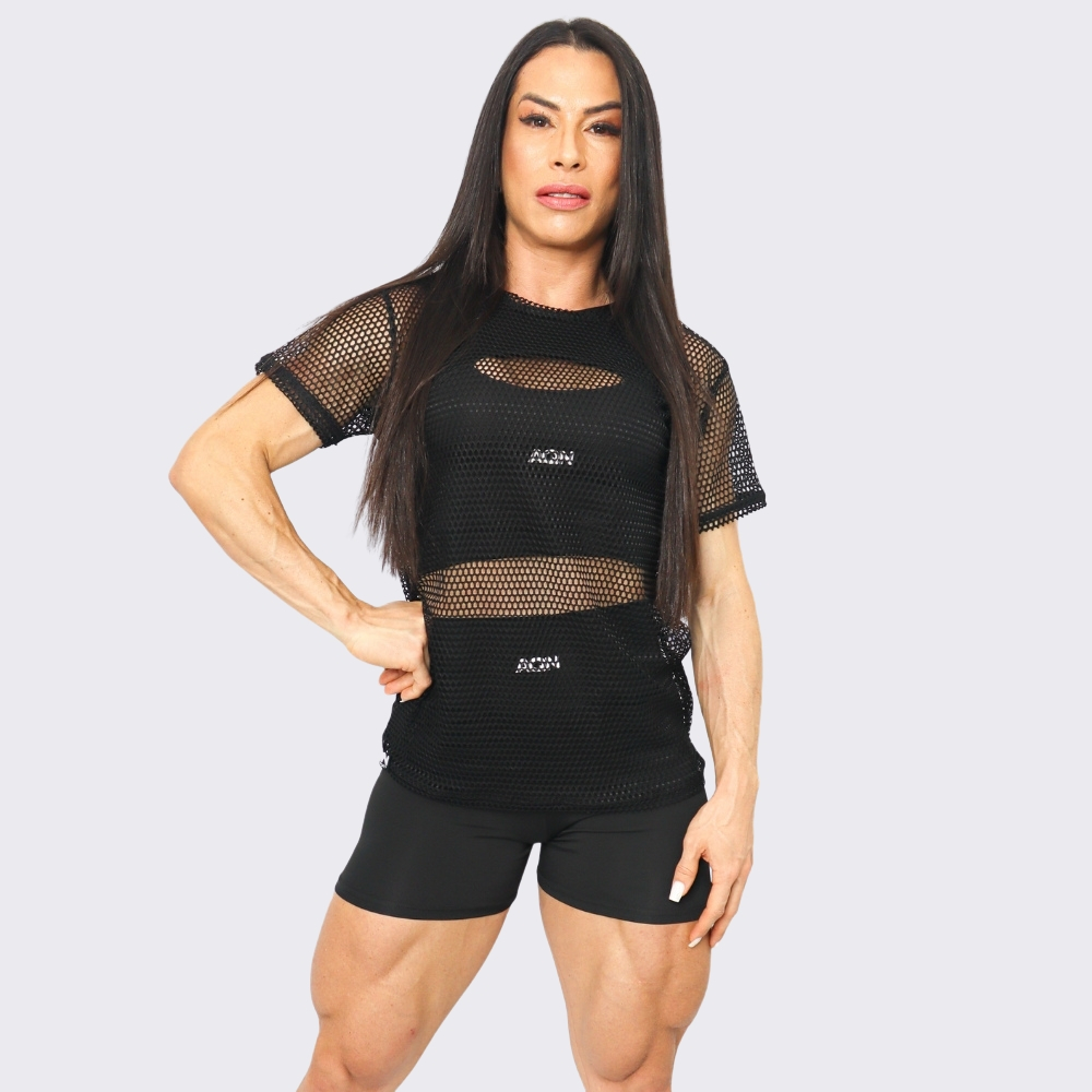 Blusa Fitness de tela Preta Feminina Fitness Academia Casual Adulto AQN SPORT em Oferta na Shopee