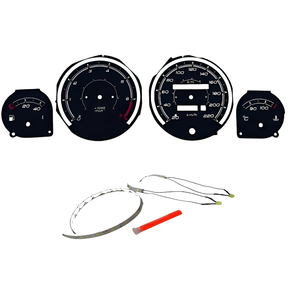 Acetato painel mostrador Corsa Wind RPM velocímetro iluminação branca
