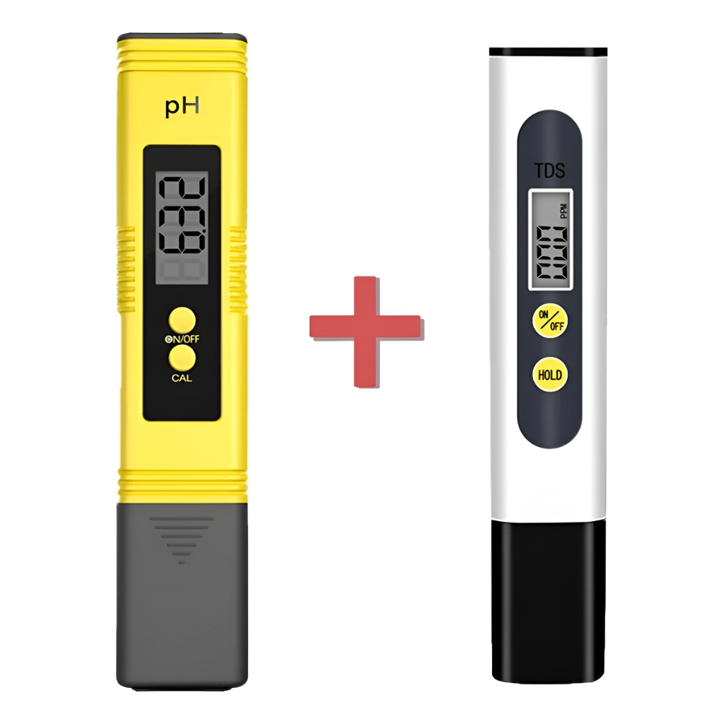 Kit Medidor De Ph Digital + Tds Condutivimetro Ec Hidroponia Amarelo
