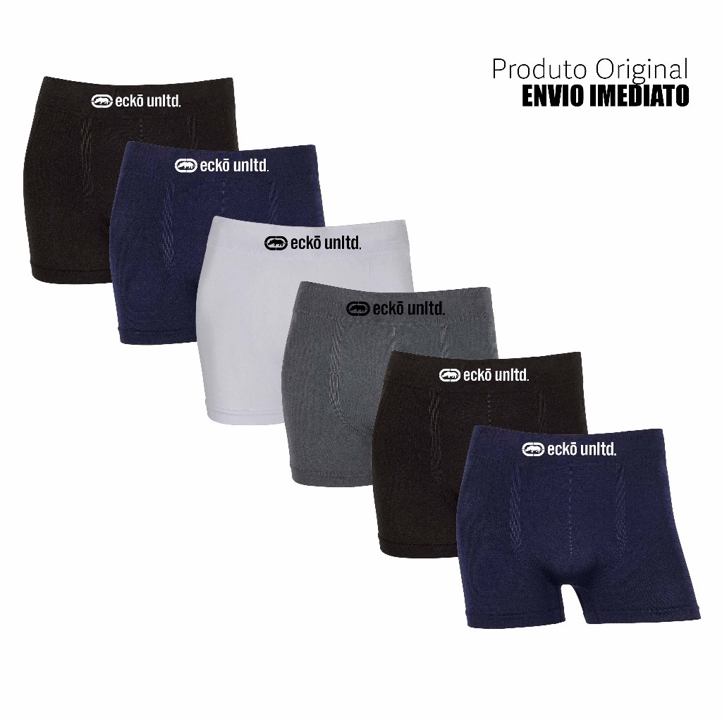 Kit 3 ou 6 cuecas boxer marca Ecko Microfibra Originais