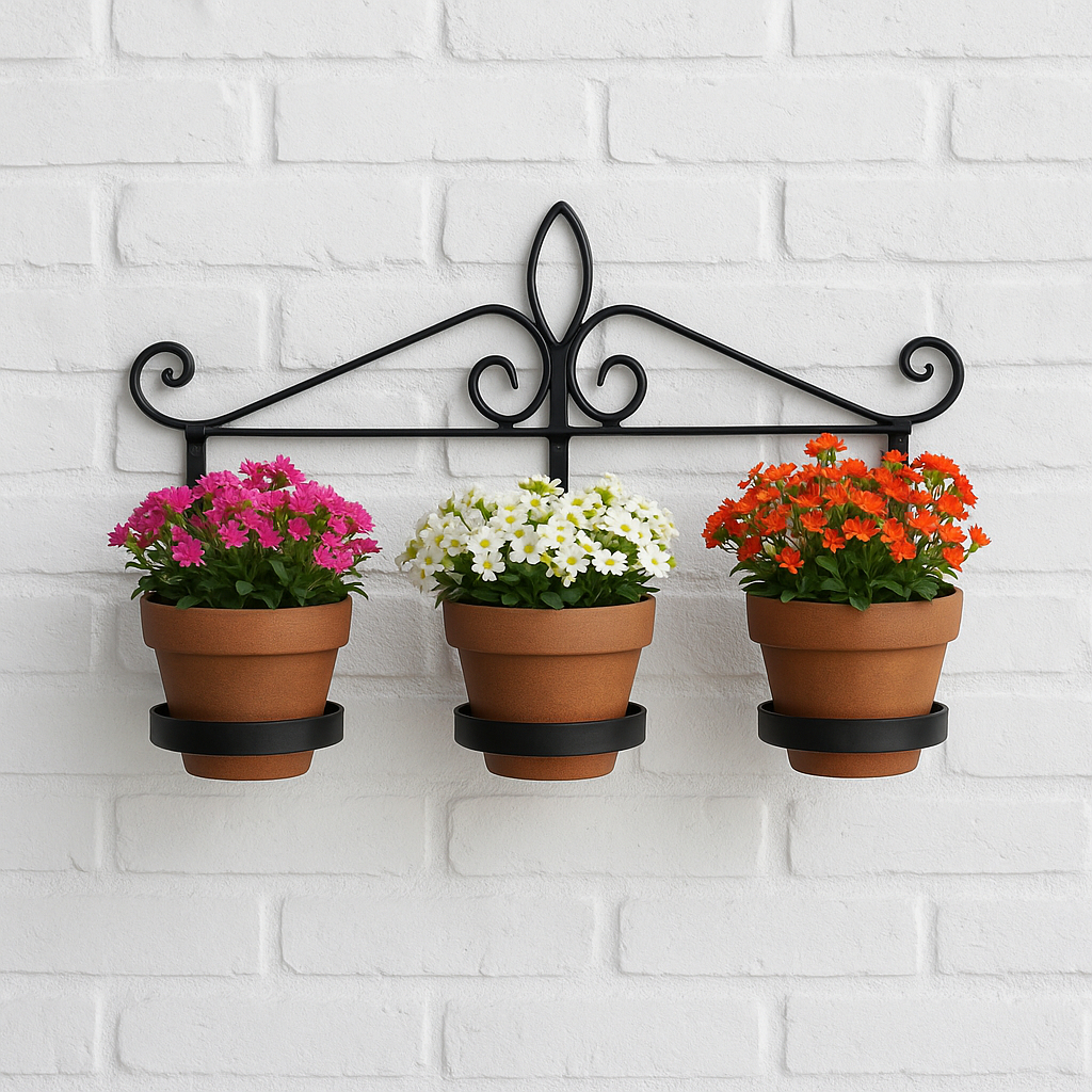 Suporte de plantas porta vaso de parede suspenso ferro floreira jardim jardineira varanda horta em Oferta na Shopee