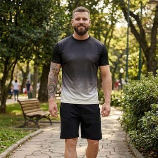 Camisetas/Camisa Dry fit BRANCO D`grade Sublimacao Gola Redono Manga Curta P/Academia Confortável