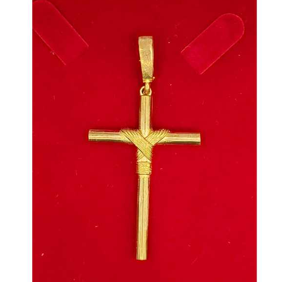 Pingente Medalha Crucifixo Cruz 100% Moeda Antiga Cor Identica Ouro Acabamento Premium