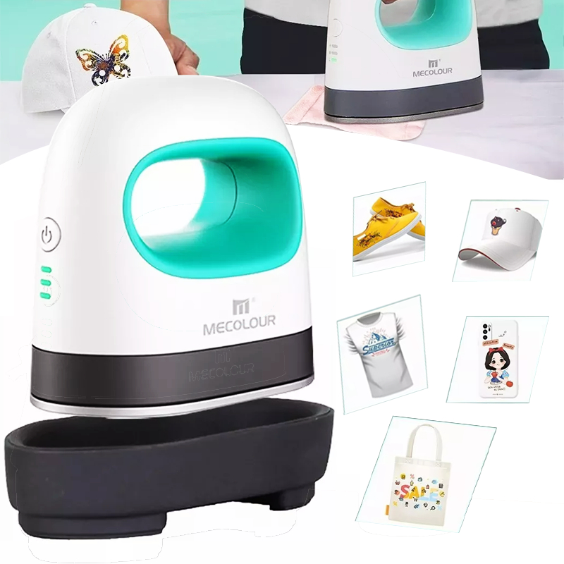 Mini Máquina de Prensa Térmica Portátil para Impressão de Camisetas e Roupas Artesanais DIY Mecolour