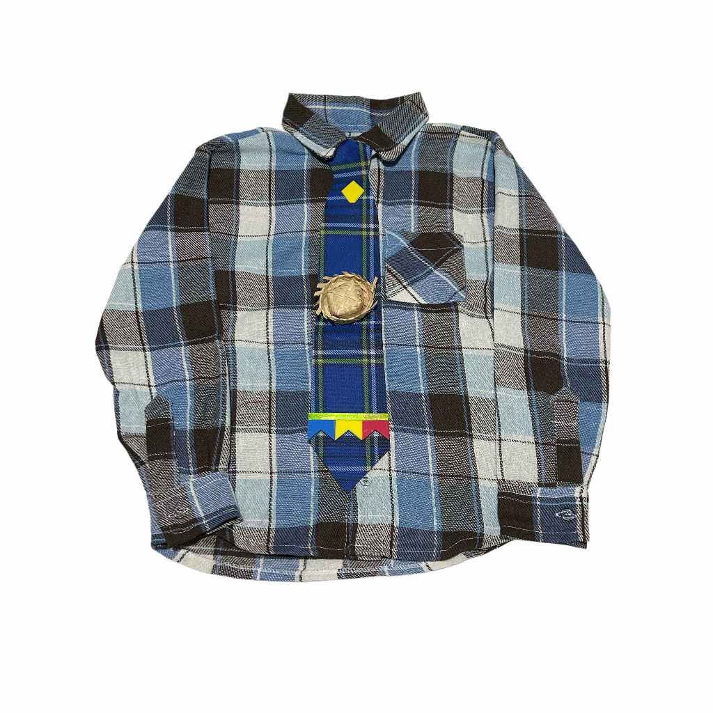 Detalhes do Camisa Xadrez Flanelada Menino Festa Junina c/ Gravata Envio Já