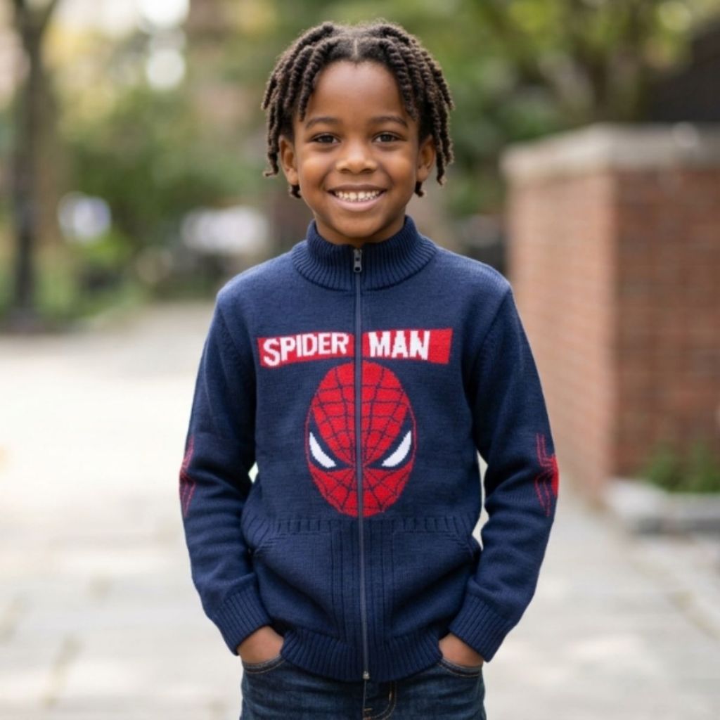 Casaco Infantil Personagens com Zíper | Homem-Aranha Batman Minnie Roupa Infantil P ao GG