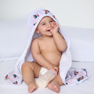 Toalha Capuz Com Forro Vivaldi Baby 80X80CM 100% Algodão - SulBrasil em Oferta na Shopee