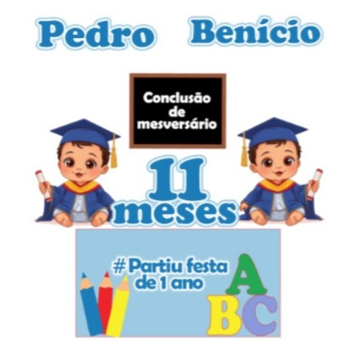 Topo Formatura mesversário em camadas personalizado mesversário Festa infantil Aniversário